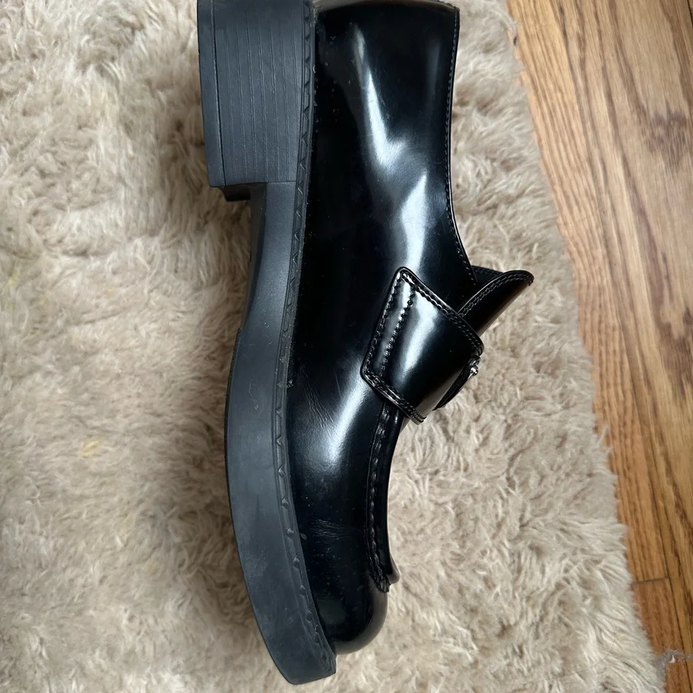 Prada Chocolate Brushed Leather Loafers - Picture 4 of 4
